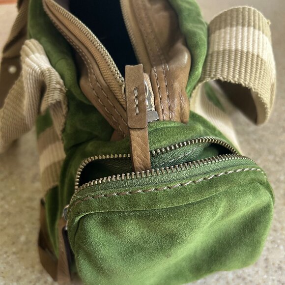 Ruehl No.925 Handbags - Ruehl No. 925 Green Suede Handbag - RARE